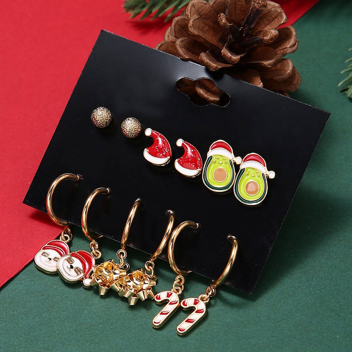 CUTE CHRISTMAS ALLOY EARRINGS SET FOR WOMEN_CWMM2631