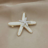 STARFISH PEARL SPRING CLIP HAIRPIN CLIP_CWAHA4708