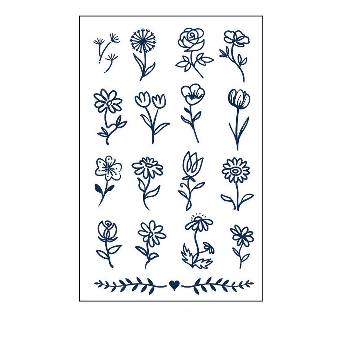 HERBAL JUICE FINGER TATTOOS CUTE MINIMAL STYLE_CWMM8266