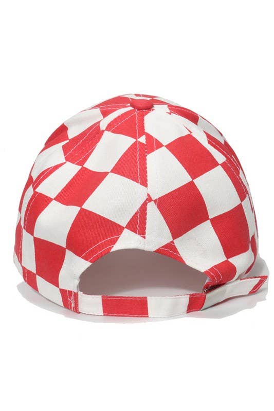 SPRING SUMMER CHECKERED BASEBALL CAP SUN HAT CWAH0003