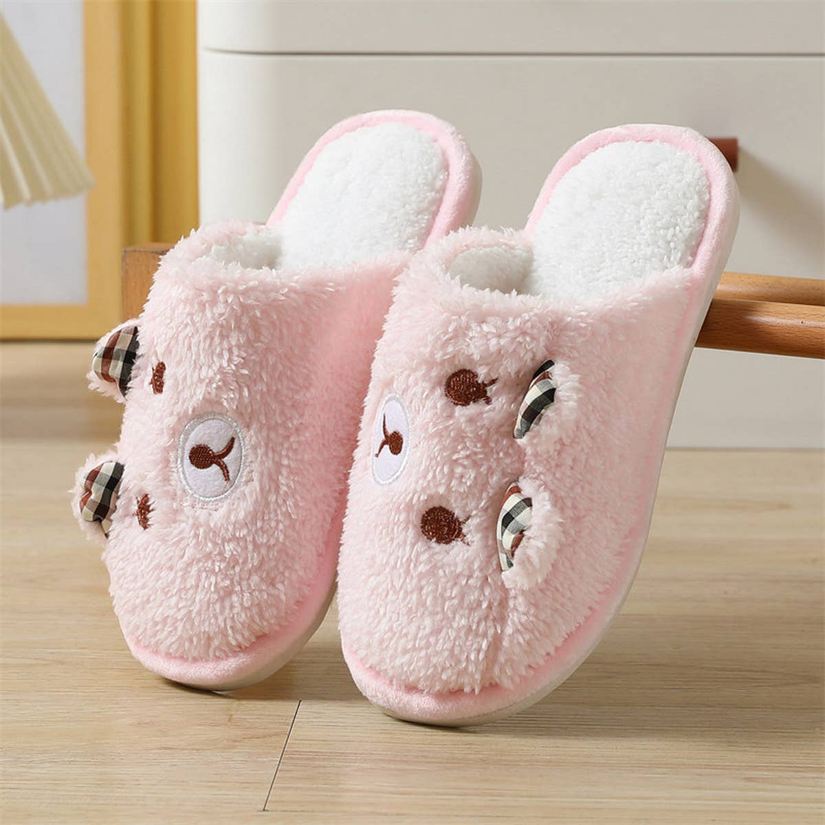 HOUSEHOLD CUTE CARTOON BEAR COTTON SLIPPERS_CWSHS0319