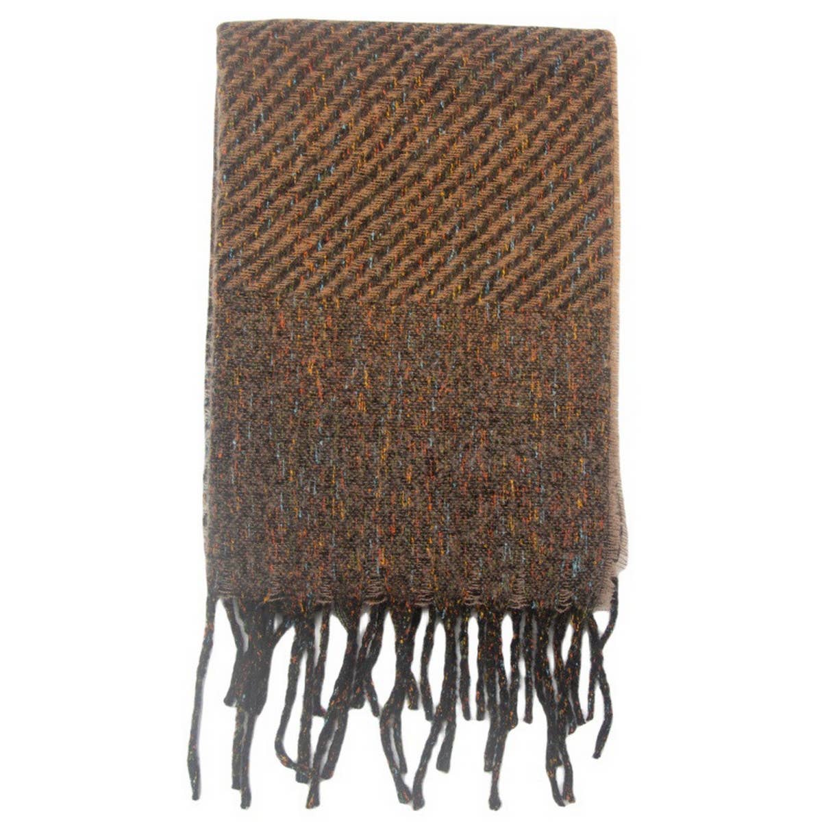 GRADIENT TASSEL SCARF FOR WOMEN WINTER SHAWL_CWASC0858