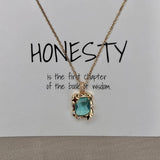 BLUE ZIRCON SQUARE STAR NECKLACE_CWAJE1254