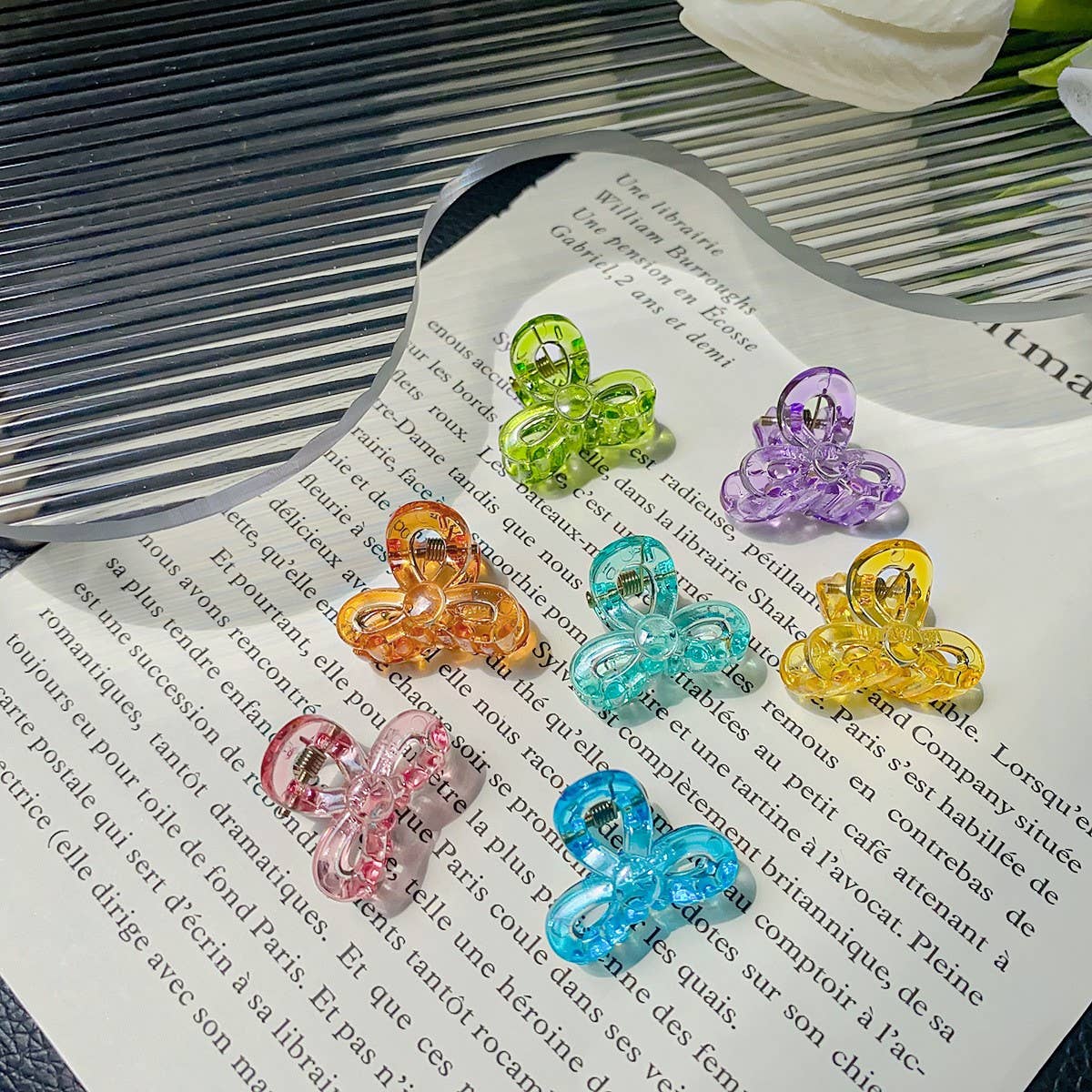 Rainbow Mini Transparent Gripper Claw Clip_Cwaha0721