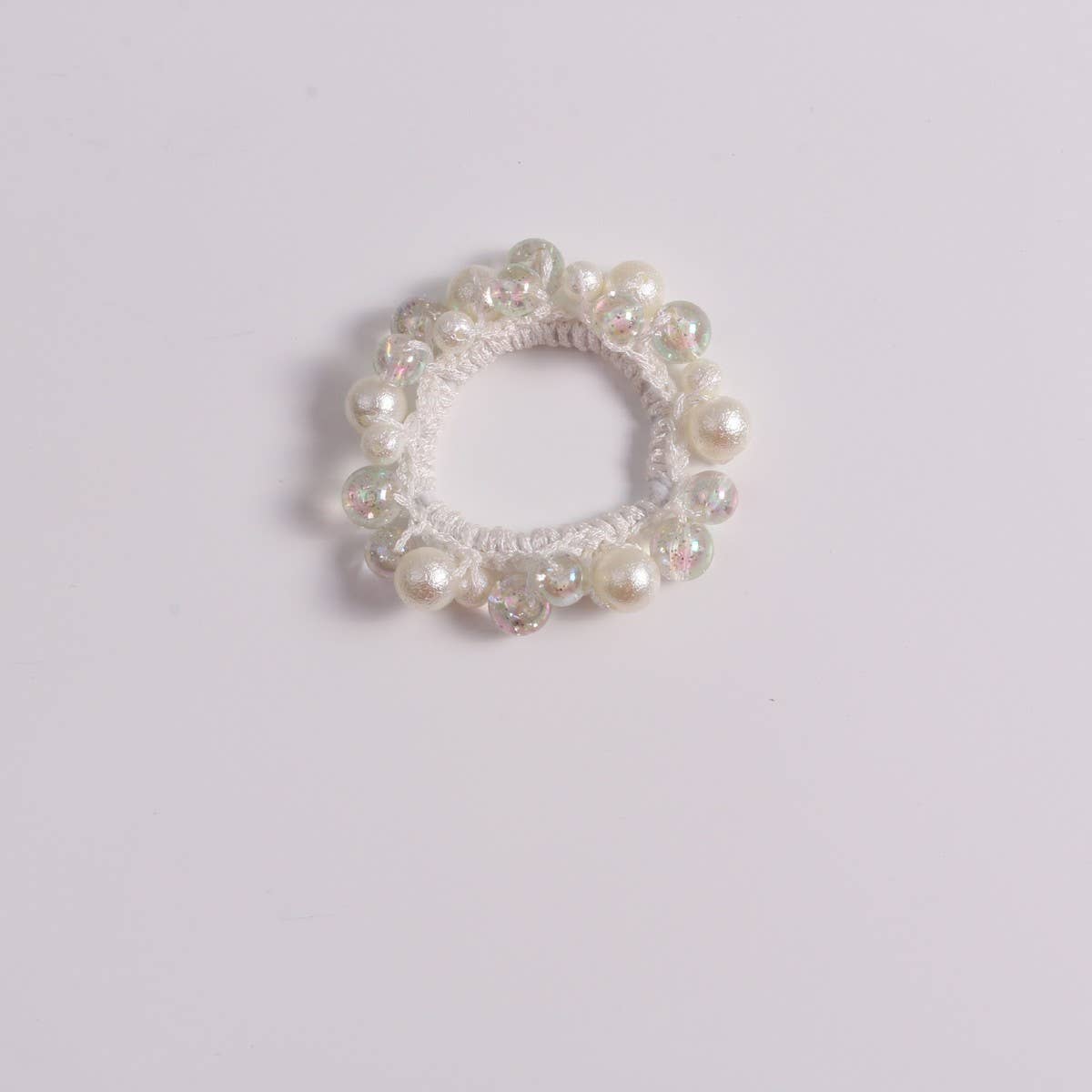 SWEET CUTE WRINKLED PEARL HAIR TIE SIMPLE NEW BAND_CWAHA6777