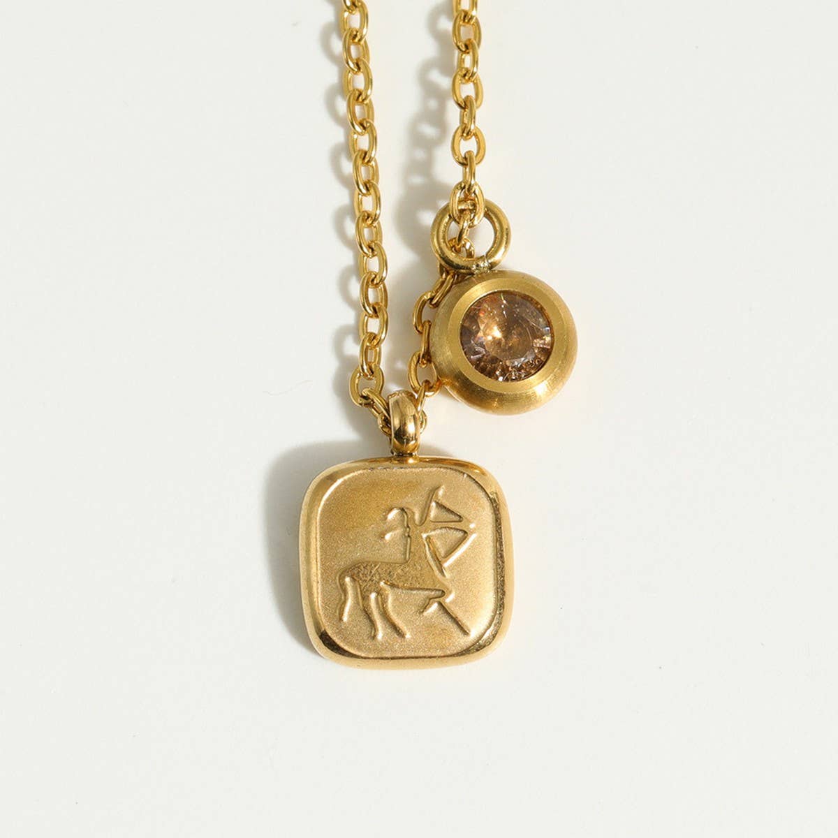 NEW RETRO 12 ZODIAC SIGN PENDANT NECKLACE_CWMM3753