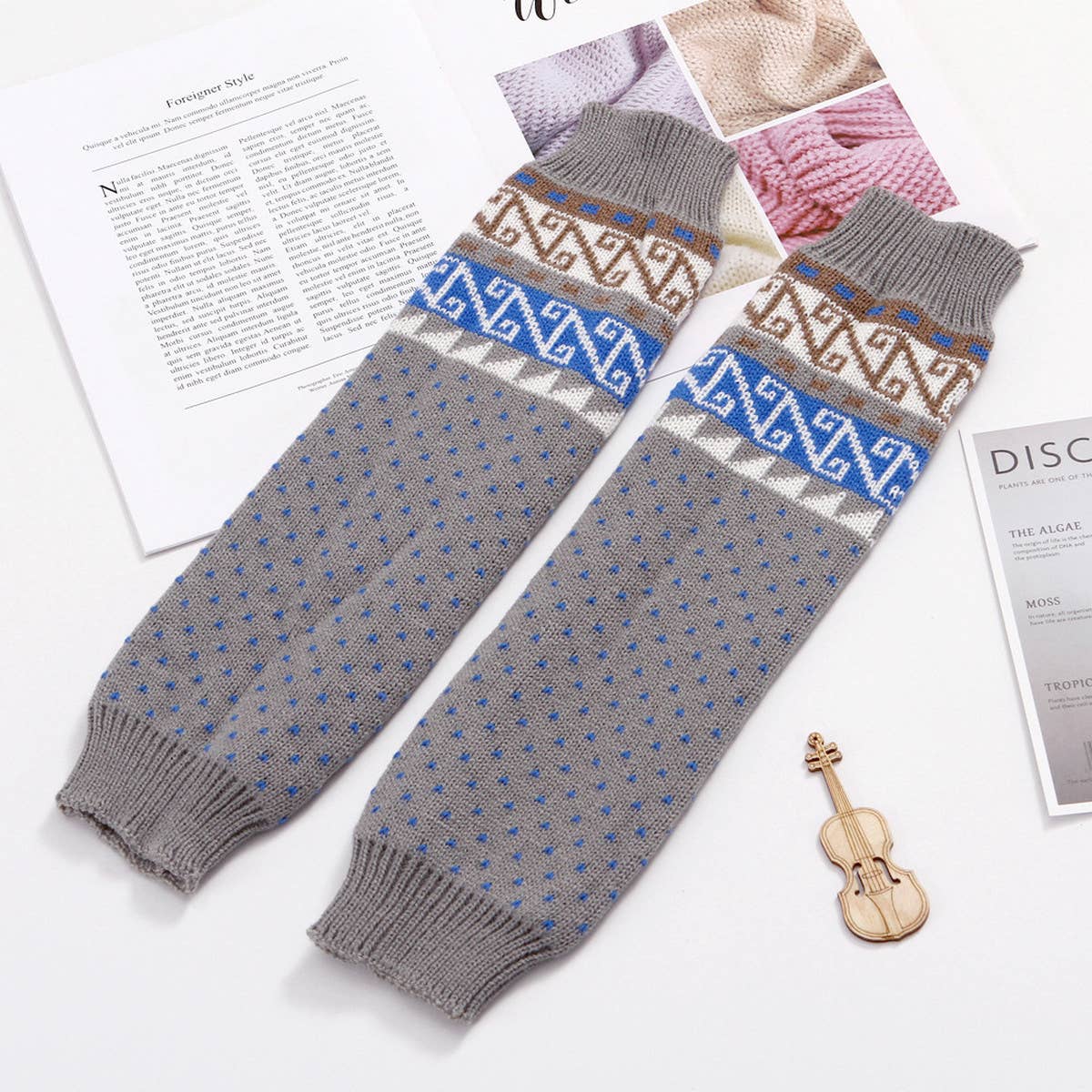 COLORBLOCK BOHEMIAN WOOL PILE SOCKS_CWMM1787