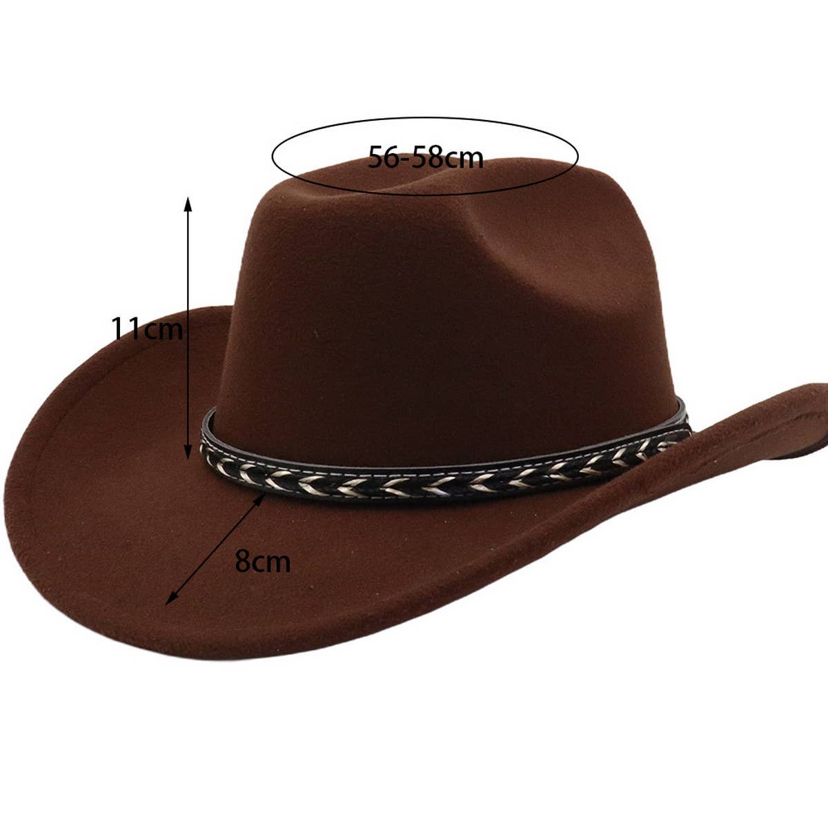 COUPLE S RETRO WOOL FEDORA HAT WESTERN STYLE_CWAH04414