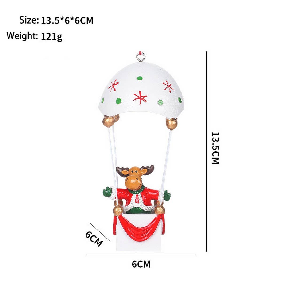 Parachute Santa Reindeer Snowman Ornaments_Cwmm9962