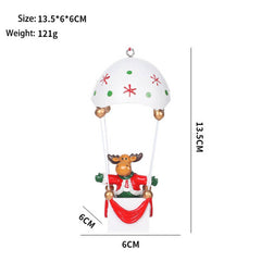 Parachute Santa Reindeer Snowman Ornaments_Cwmm9962