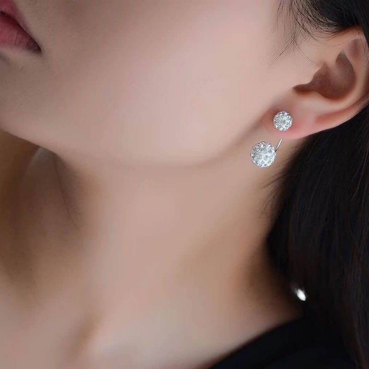 CLAY BALL BELLY RING CZ STAINLESS STEEL PIERCING_CWMM9193