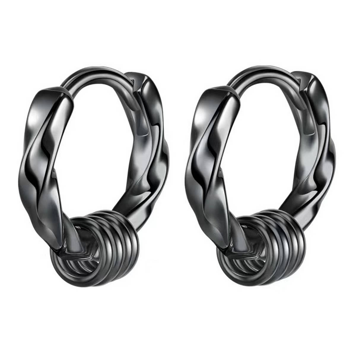 CLASSIC ROUND TWIST HOOP EARRINGS_CWAJE0551