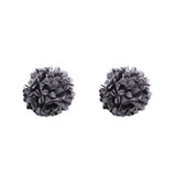 Vintage Rose Fabric Stud Earrings Handmade Chic_Cwmm6259