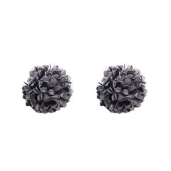 Vintage Rose Fabric Stud Earrings Handmade Chic_Cwmm6259