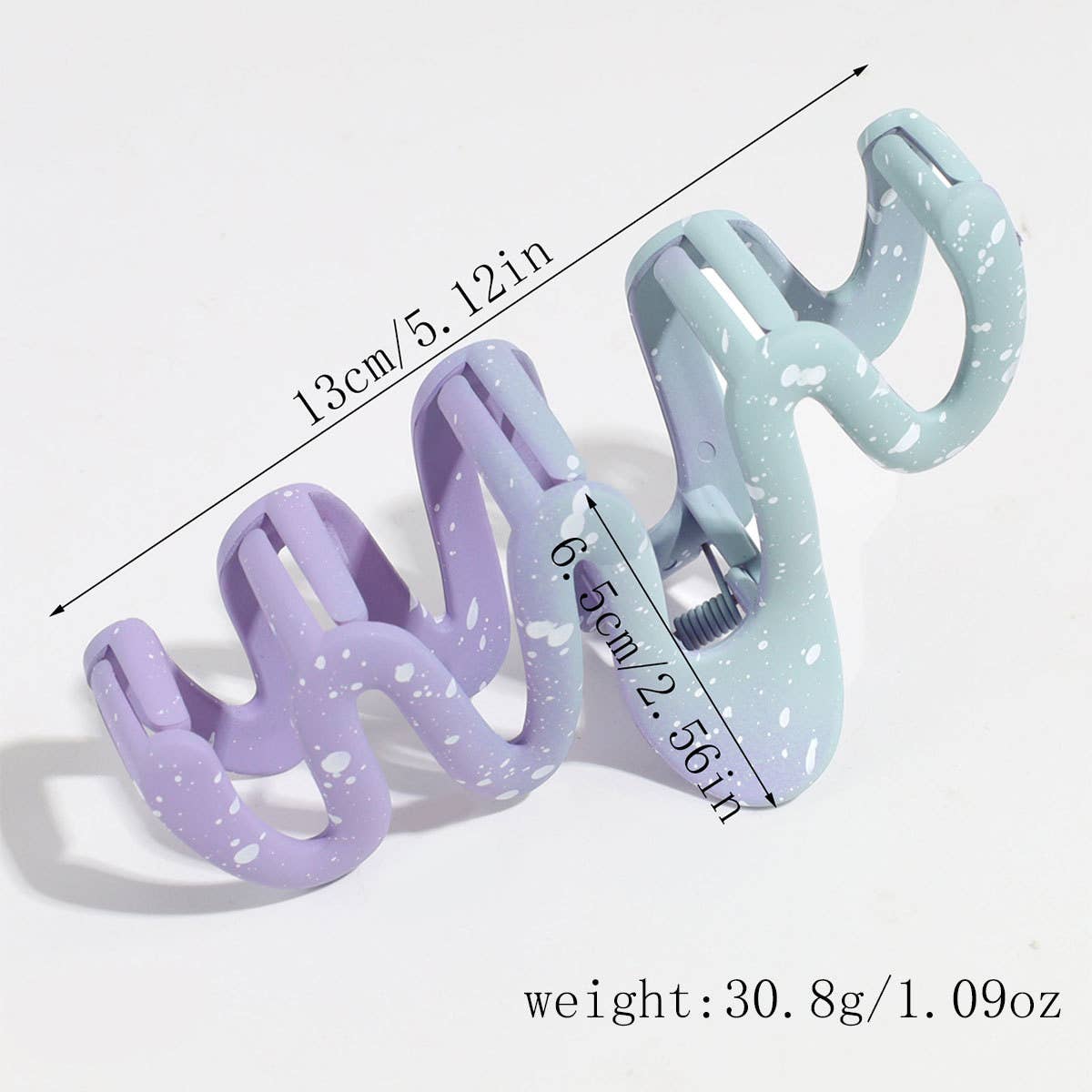 FASHION GRADIENT INK WAVE HAIR CLAW COMMUTER CLIP_CWAHA2205
