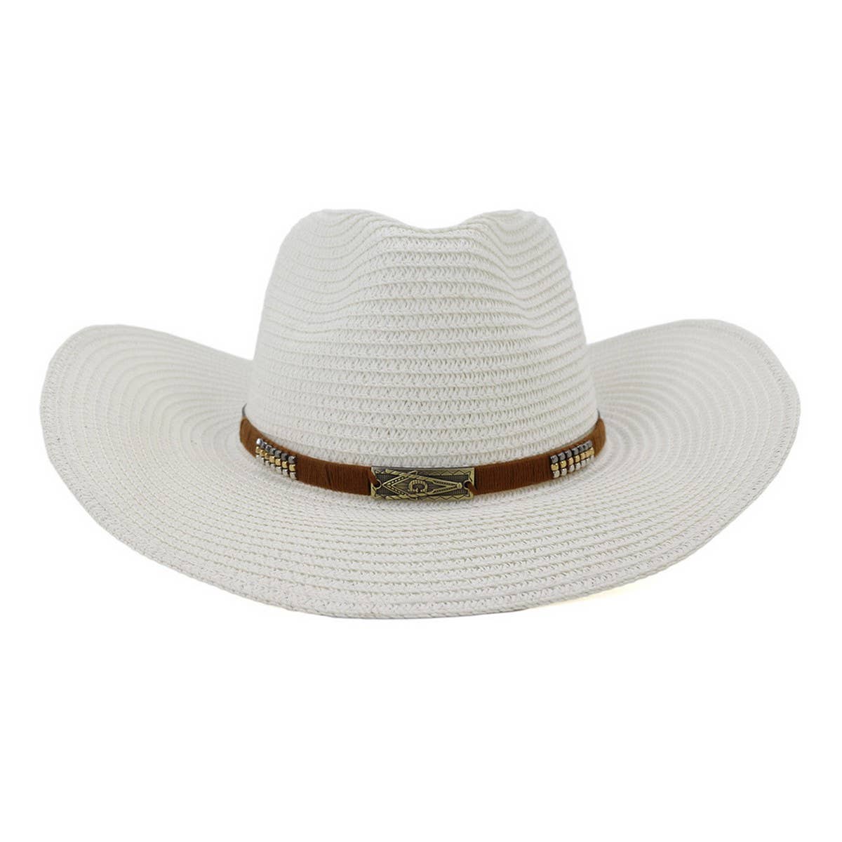 SEASIDE BEACH SUN PROTECTION DENIM STRAW HAT_CWAH1256