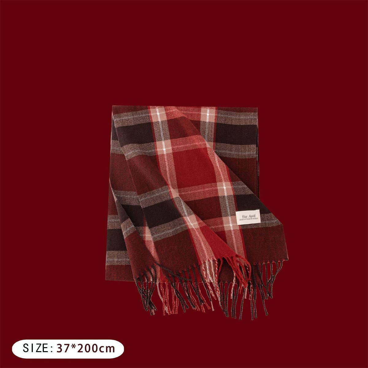 Cwasc2723_Christmas Plaid Atmosphere Warm Scarf