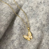 NEW CATS EYE STONE DESIGN BUTTERFLY NECKLACE_CWAJE3086