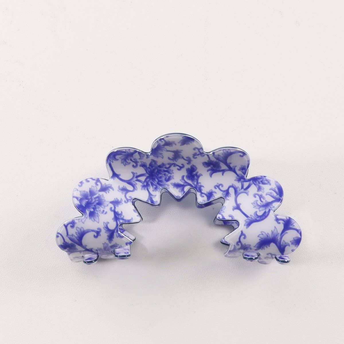 Cwaha1400_Simple Wave Hair Claw Clip  Blue Set