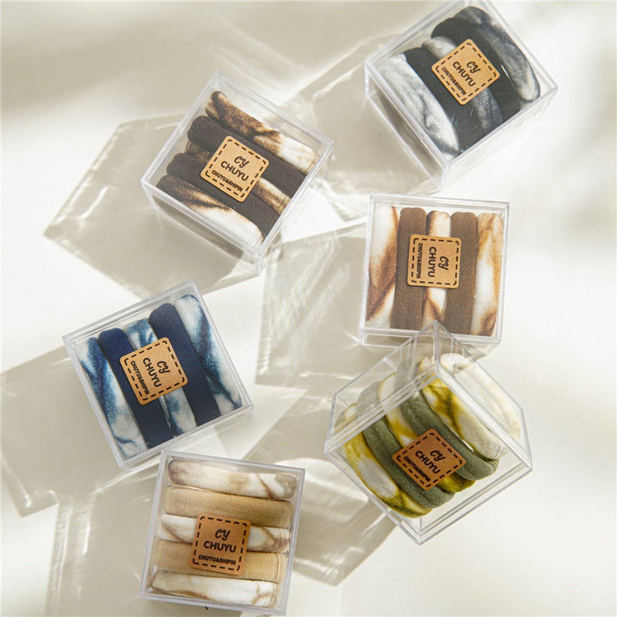 RETRO COLOR TIE DYE HIGH ELASTIC HAIR TIES_CWAHA1123