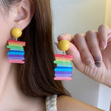 CUTE DESIGN INTERESTING COLORFUL STUD EARRINGS_CWAJE1626