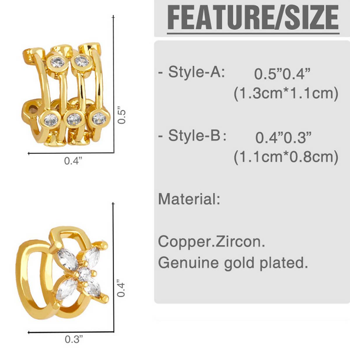 THREE LAYER EAR BONES WITHOUT EAR HOLES_CWAJE1008