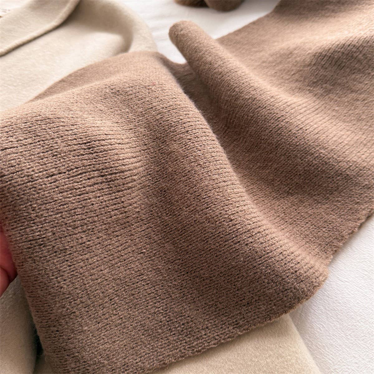 Cozy Knit Pom Pom Scarf Warm Winter Wrap_Cwasc03459