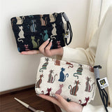 Chenille Cat Mini Makeupbag Phone Sunglasses Pouch_Cuab00689