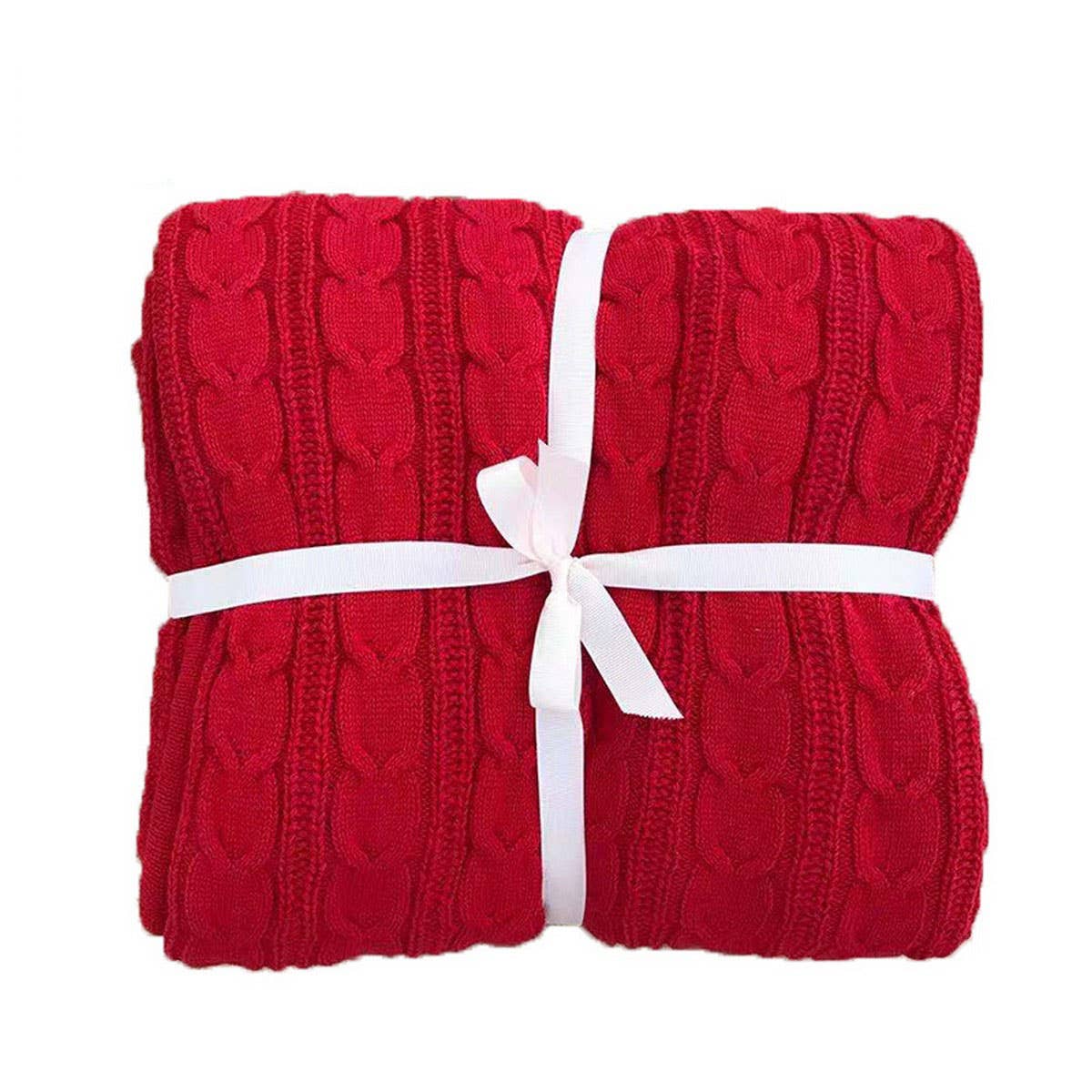 SOLID COLOR PLUSH KNITTED WOOL THROW BLANKET_CWMM2366
