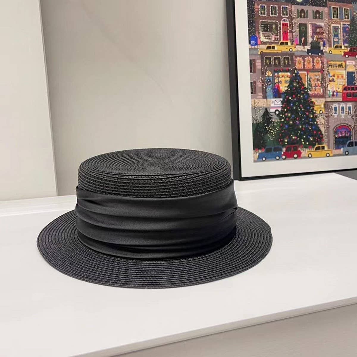 HIGH GRADE SATIN SUN HAT FOR WOMEN_CWAH3393