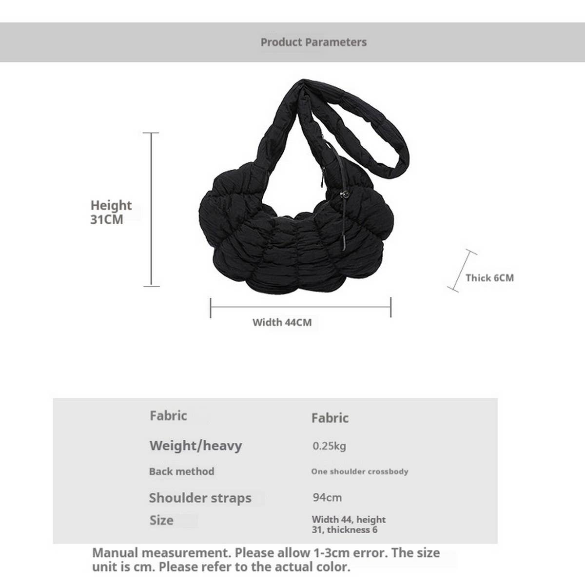 PUFFY HALF MOON BAG LARGE CLOUD CROSSBODY_8626 01A