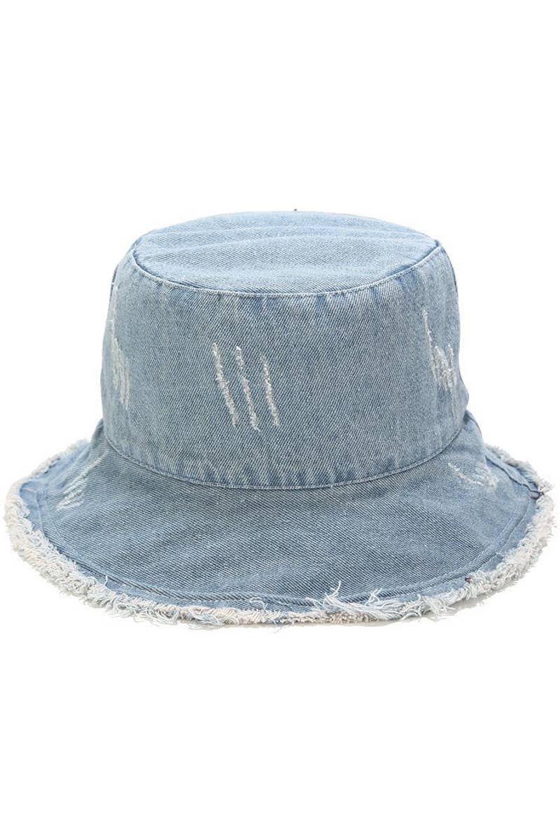 Vintage Denim Casual Bucket Hat_Cwah0409