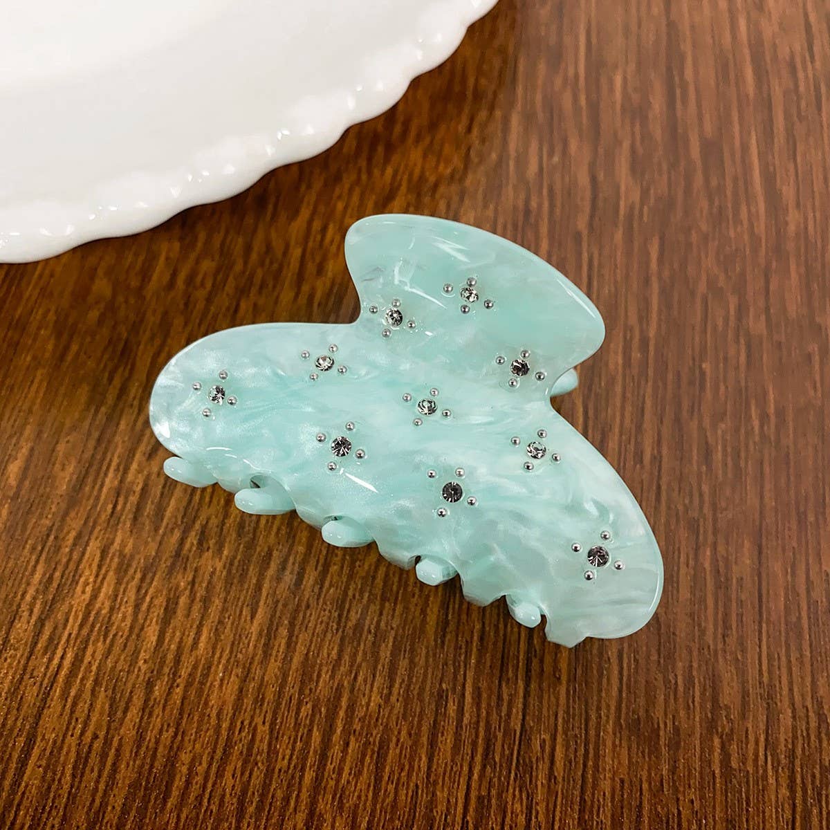 RHINESTONE ACRYLIC HAIR CLAW 6 5CM CHIC CLIP_CWAHA1485