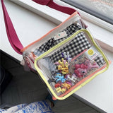 COLOR MATCHING TRANSPARENT BEACH BAG SHOULDER BAG_CWAB1921