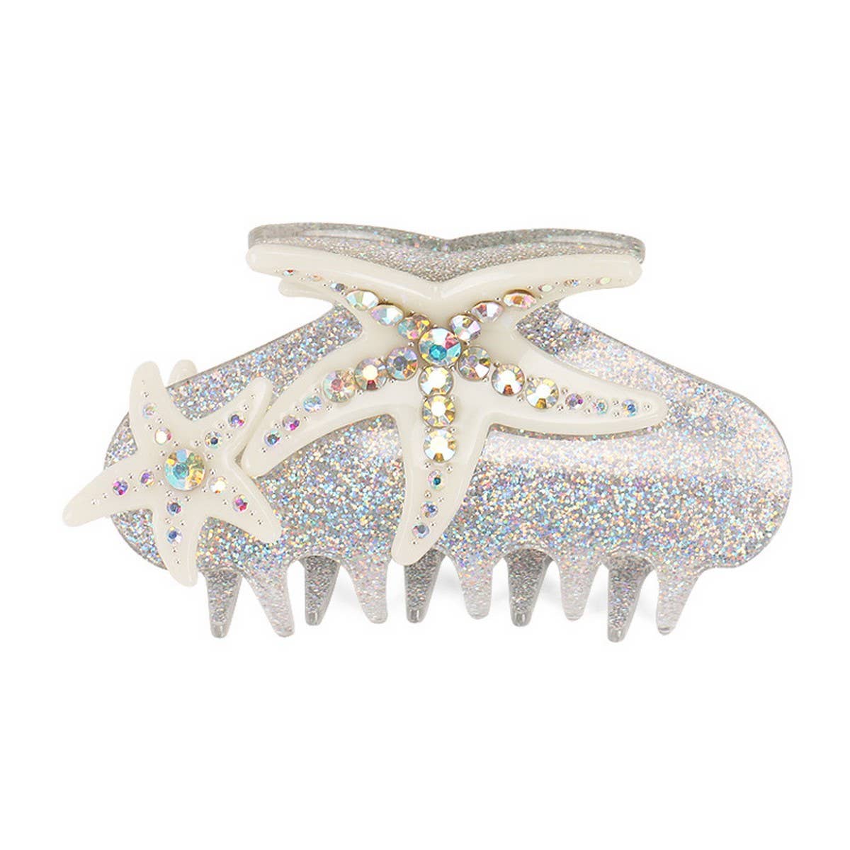 STARFISH SHARK CLIP LIGHT LUXURY DIAMOND HAIRPIN_CWAHA4426