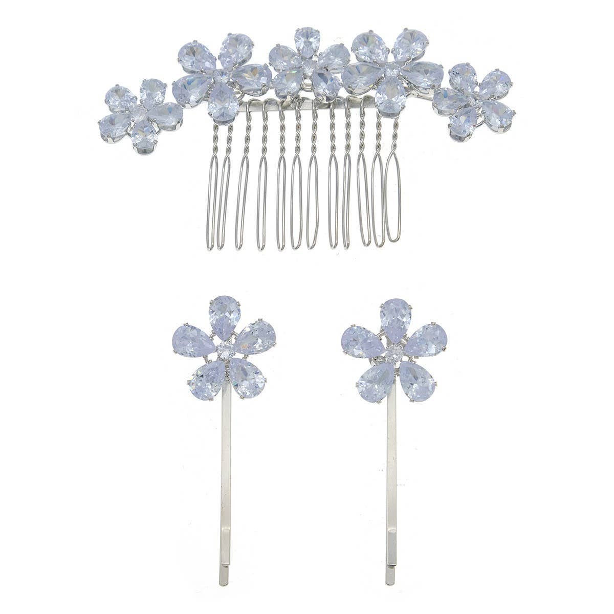 SIMPLE AND VERSATILE FLOWER BRIDAL COMB SET_CWAHA2775