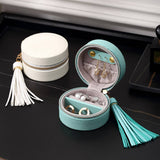 ROUND MINI TRAVEL PORTABLE JEWELRY STORAGE BOX_CWAJE1543