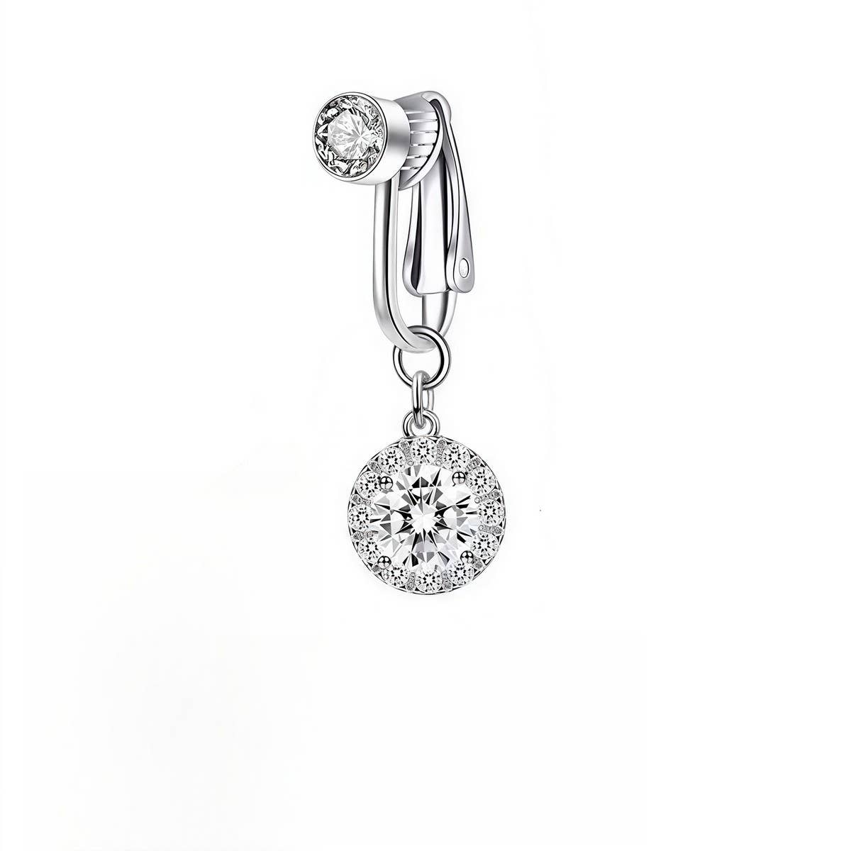 FAKE NAVEL CLIP NO PIERCING BELLY BUTTON RING_CWMM9190
