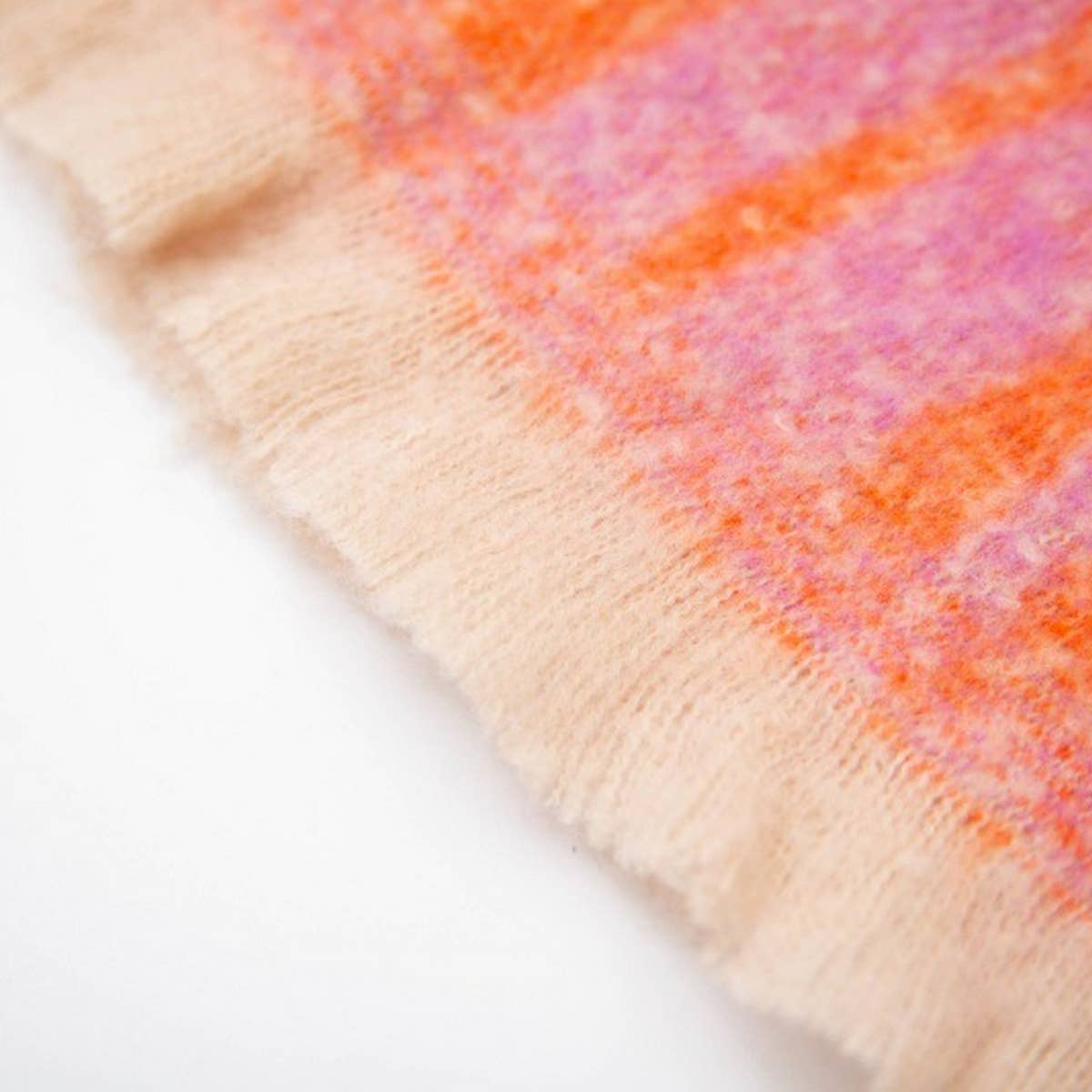 GEOMETRIC LOOP YARN WINTER SCARF WITH SHAWL WRAP_CWASC0870