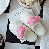 Womens Winter Cartoon Kitten Cotton Slippers_Cwmm2944