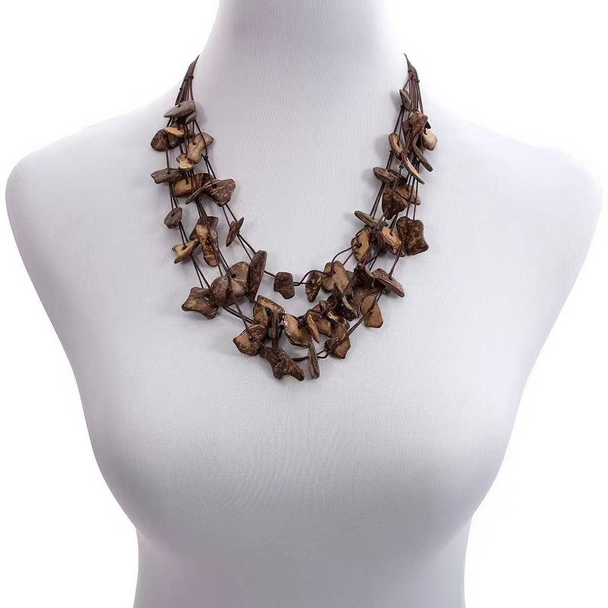 HANDMADE COLORFUL RICE BEAD FLOWER NECKLACE_CWMM4426