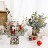 MINI CHRISTMAS TREE WITH RED BERRIES PINECONES_CWMM9895