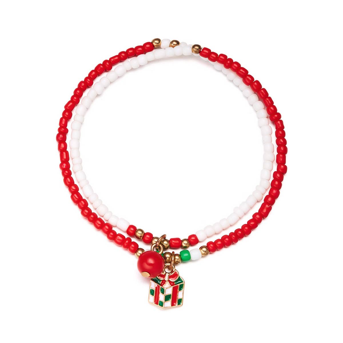 SANTA CLAUS OIL DROP BEADED BRACELET_CWAJE2401