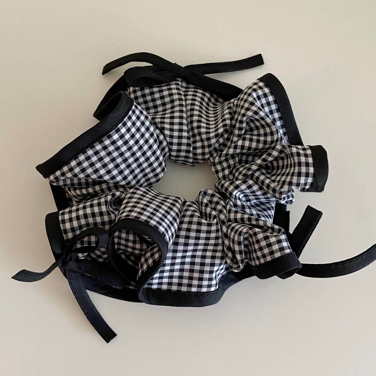 PLAID RIBBON BOW FABRIC HAIRBAND HAIR ACCESSORIES_CWAHA4040