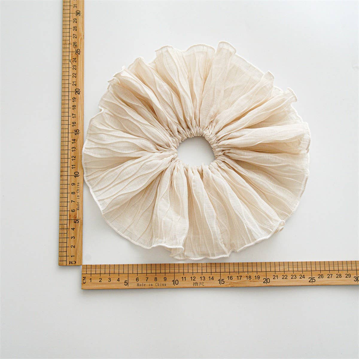 FUNGUS EDGE PLEATED HAIR TIE SCRUNCHIES_CWAHA2882