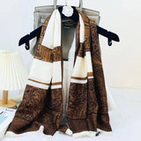 BOLD FLORAL ANIMAL SILK BLEND WRAP_CWASC0890