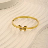 18K BUTTERFLY CUFF BRACELET IN STAINLESS STEEL_CWAJE4607