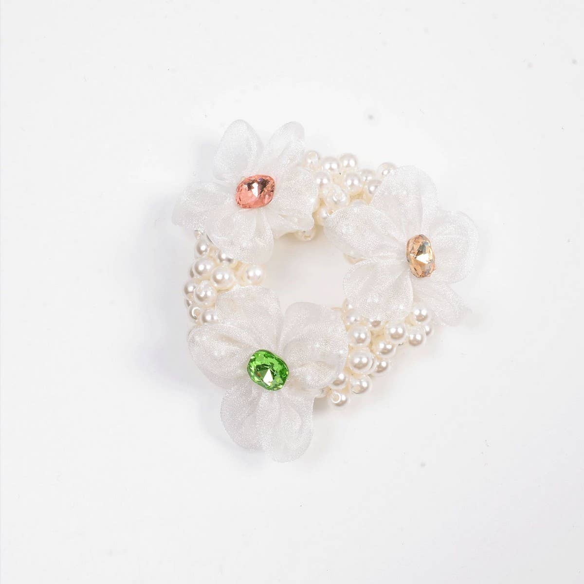 ELEGANT PEARL ORGANZA HAIR TIE FOR WOMEN_CWAHA6870