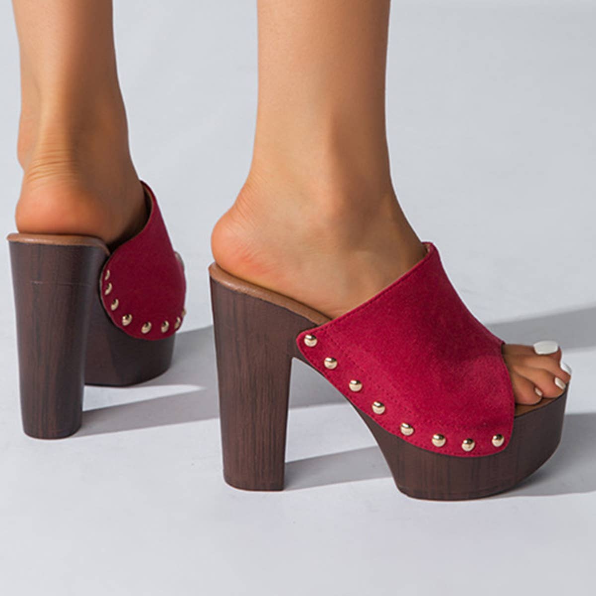 Waterproof High-Heeled Thick-Heeled Sandals