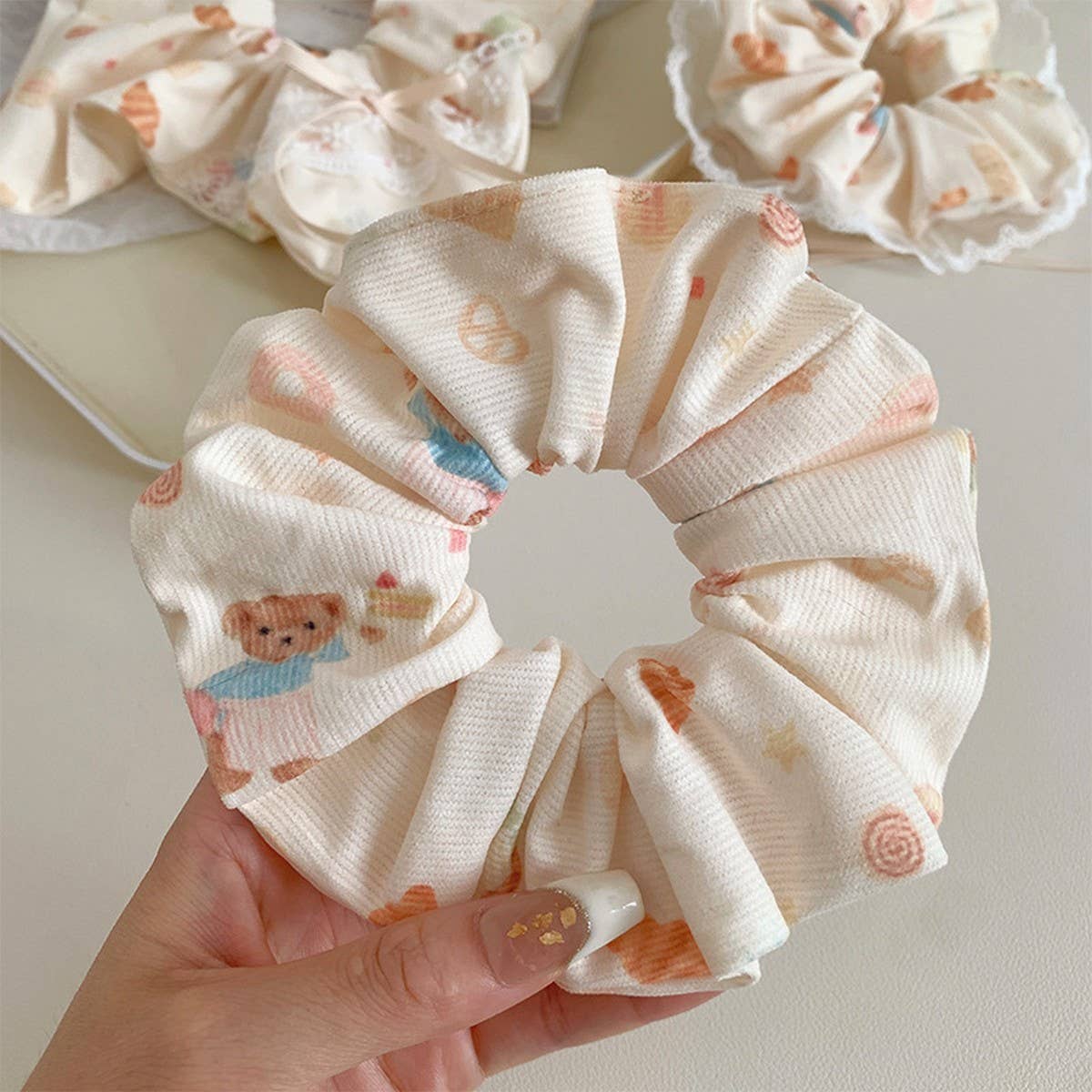 BEAR BOWLACE HAIRBAND SQUARE SCARFHAIR ACCESSORIES_CWAHA3703